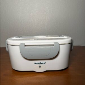 Travelisimo White and Gray Electric Lunch Box
